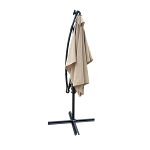 2x3M esterno rettangolo LED solare alimentato Patio ombrello impermeabile 6 costole a manovella croce parasole per giardino giardino piscina - Product Image 5