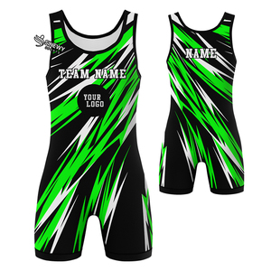 Factory Wholesale Custom Design Wrestling <b>Singlet</b> with Front Logo 100% Polyester Breathable & Quick Dry - Product Image 1