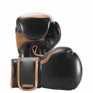 Guantes de Boxeo de Cuero de Alto Rendimiento con Correa de Muñeca Ajustable de Gancho y Bucle para Uso Unisex - Impresión de Empaque Personalizable - Product Image 1