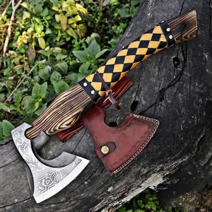 Tête de hache-martelade en acier forgé avec manche en bois, coupe-pizza de qualité industrielle, la lame de coupe SHARP POINT TRADERS de 9 pouces - Product Image 3