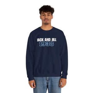 Sudadera de Cuello Redondo para Hombre Jack and Jill 1938, Sudadera con Gráfico Bordado Personalizado, Sudadera Informal, Suave y Cálida para Usar en la Calle - Product Image 1