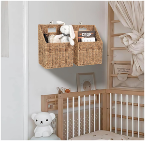 Handmade <b>Wall</b> Hanging Rattan Toy <b>Basket</b> Natural Woven <b>Storage</b> Organizer - Product Image 3