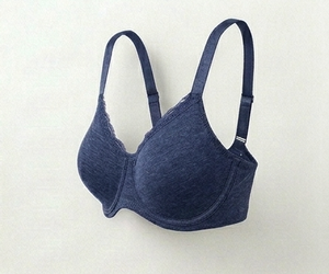 Soutien-gorge sans armatures pour femme, bleu marine, sans coutures, à couvrance complète, bretelles réglables, bordure en dentelle, usage quotidien, toutes saisons, lavable en machine - Product Image 3