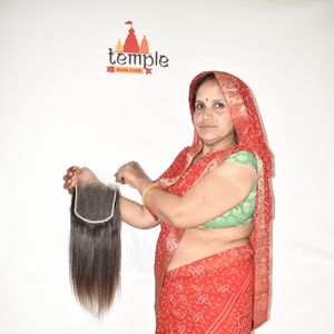 ผมต่อแบบอินเดียน ร็อว์ 6*6 HD คลอเซอร์ ผลิตจากผมแท้ธรรมชาติ ลอนลึก แบบเย็บสองชั้น ไม่ผ่านการย้อมสี ไม่มีสารเคมี  ทำจากผมมนุษย์ - Product Image 2