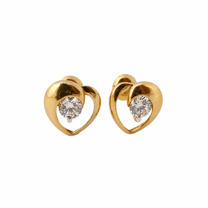Pendientes de Diamantes en Forma de Corazón de Oro Rosa de 18K para Mujer, Acabado Pulido, Románticos, para Fiestas, Bodas, Uso Diario, Regalo, Joyería - Product Image 2