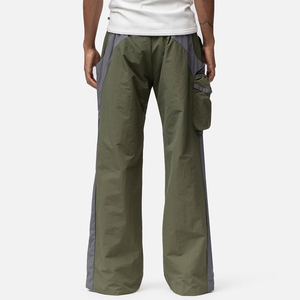 Pantalones Deportivos de Nylon para Hombre, Diseño Personalizado, Estilo Urbano, Anchos, con Rayas, Cortavientos, Casuales - Product Image 3