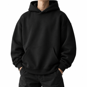 Sweat-shirts à capuche amples pour hommes, style urbain décontracté, en molleton de coton chaud, pour l'hiver - Product Image 6