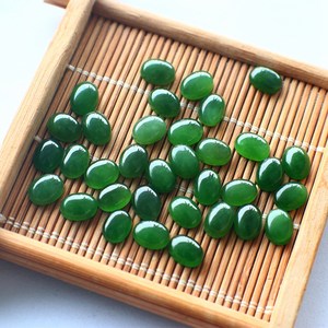 Cabujón de Jade Nefrita Natural al por Mayor, Forma Ovalada para Joyería, Cuarzo Verde - Product Image 5