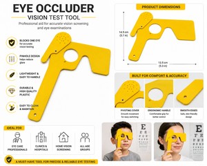 Oclusor oculaire à diaphragme pour test de la vue |   Outil d'examen oculaire portable pour test de réfraction (Jaune) - Product Image 3