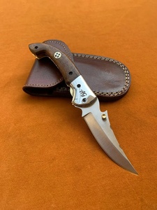 Couteau de poche pliable artisanal en acier inoxydable A&M Enterprises avec manche en bois, lame courbée, pour usage quotidien et extérieur, couteaux de chasse - Product Image 6