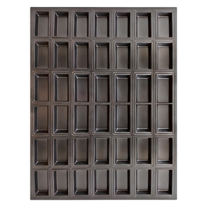 Molde Cuadrado Antiadherente de Aluminio Duradero de Taiwán, Molde Mini Financier de 42 Cavidades, 660x460x25mm, Negro, Apto para Horno, para Hornear Pasteles, de Silicona - Product Image 1