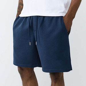 Shorts Bermuda en Coton Uni pour Homme avec Cordon de Serrage, Taille Mi-Haute, Poches, Respirant, Style Tricoté - Product Image 1