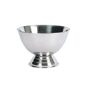 Stainless Steel Round Ice Bucket With Pedestal Base Modern Design Rust Resistant Beverage <b>Cooler</b> Style Handmade <b>Drink</b> <b>Cooler</b> - Product Image 1