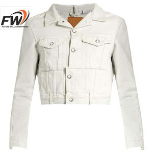 Vestes en jean pour femmes, dernières tendances, 100% coton, décontractées, automne-hiver, manches longues, séchage rapide, respirantes, couleur et logo personnalisés OEM - Product Image 1