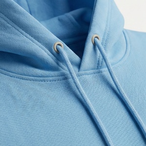 Ensemble de survêtement unisexe bleu clair à capuche, couleur unie, décontracté, sweat-shirt et pantalon, 100 % coton respirant, poids moyen - Product Image 4