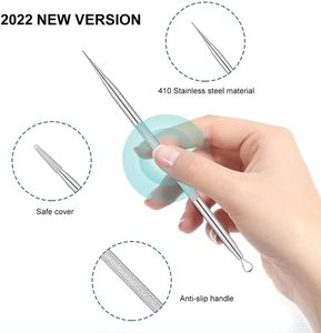 11cm High Carbon Steel Face Comedone <b>Extractor</b> <b>Tool</b> | Professional Double-Ended Acne & <b>Blackhead</b> Remover - Product Image 3