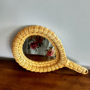 Rattan hand held <b>mirror</b> with custom logo vintage handmade natural wicker handheld <b>mirrors</b> from Vietnam - Product Image 4