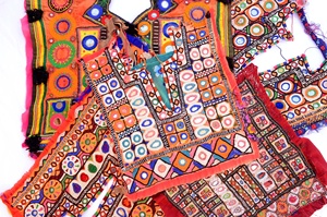 Cổ Handmade Vải Cổ Điển Ấn Độ Đẹp Gương Làm Việc Thêu Chắp Vá Cổ Ách Banjara Cổ Ách - Product Image 2