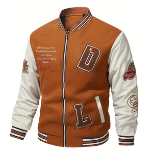 Chaqueta Varsity para Hombre, 100% Lana, Chaqueta Letterman con Parches Bordados Personalizados, Chaqueta Bomber de Moda Urbana para Hombre - Product Image 1