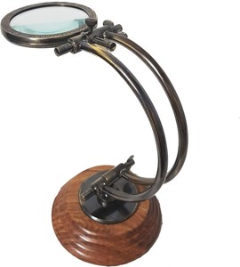 Brass HENRY HUGHES SON Adjustable Magnifier Vintage <b>Folding</b> <b>Desk</b> Magnifying Glass for Reading & Office Decor - Product Image 4