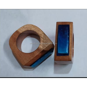 Beautifully Crafted Square Shaped <b>Wooden</b> <b>Napkin</b> <b>Rings</b> for Home Decor - Product Image 5