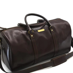 Bolsa de Viaje de Cuero Genuino Multiusos con Logotipo Personalizado, Bolsa de Lona de Cuero al por Mayor para Hombre - Product Image 6