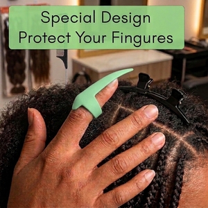 Outil professionnel pour la pose d'extensions capillaires : Anneau de séparation pour les doigts, séparateur d'ongles pour le sectionnement, le tissage et le tressage en salon - Product Image 6