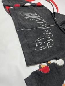 Hoodie zippé en coton French Terry pour homme, entièrement personnalisé, broderie, coupe ample, effet délavé, style streetwear, strass. - Product Image 6