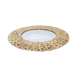 Miroir en jacinthe d'eau tissé à la main, décoration murale en osier durable, fabrication artisanale au Vietnam, vente en gros - Product Image 1