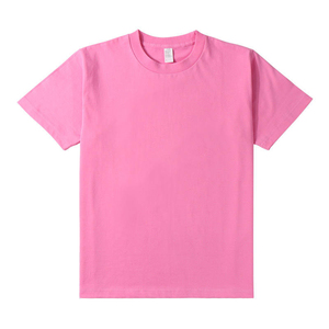 T-shirts Homme OEM en Gros Manches Courtes Rose Uni 100% Coton Tricoté Coupe Classique Décontracté Col Rond Respirant - Product Image 1