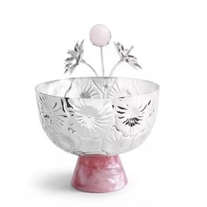 Top Selling Chocolate Bowl Gold Stainless Steel Rectangular Tray Lidded Dome <b>Jars</b> Floral Cutout Arabic <b>Sweet</b> Set Chocolate Bowl - Product Image 3