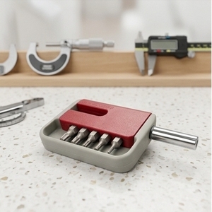 RALTER Hex Bit Screwdriver <b>Set</b> 7pcs Interchangeable Bits Red Plastic Handle Compact Storage Case - Product Image 2