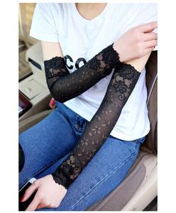 Mangas de encaje para mujer, color negro, blanco, beige, protección anti-UV para adultos, material de nailon y elastano - Product Image 5