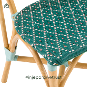 Silla de Comedor para Restaurante con Ratán Sintético y Estructura de Aluminio Ligero, Diseño Moderno, Duradera, Impermeable y Ecológica - Product Image 4