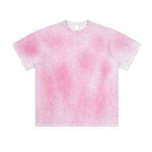 T-shirt Vintage Épais Délavé au Soleil 100% Coton Écologique Logo Personnalisé Coupe Oversize Lavage Acide Streetwear Tendance Vente en Gros - Product Image 1