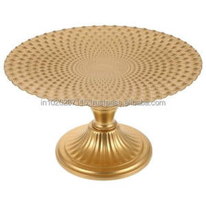 Base para pasteles de metal, apta para alimentos, accesorio para exhibir postres en restaurantes, hoteles y buffets, elegante, resistente y reutilizable. - Product Image 5