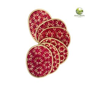พัดไม้ไผ่ทรงกลมทำมือ จานไม้ไผ่รักษ์โลก ลายไม้ไผ่แบบดั้งเดิมหลากสีสัน - Product Image 5