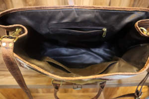 กระเป๋าเดินทางหนังแท้สไตล์ตะวันตก ลายแอซเท็ก สำหรับวันหยุดสุดสัปดาห์ กระเป๋าเดินทางสุดหรู - Product Image 3