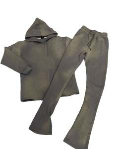 Conjunto de Dos Piezas Personalizado para Hombre, Sudadera con Estampado y Pantalones Deportivos con Efecto Deslavado - Product Image 6