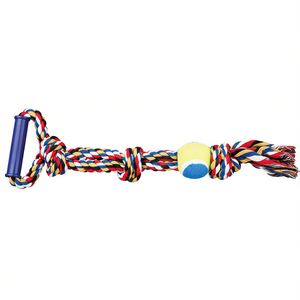 Cuerda de Juego con Pelota de Tenis de 50 cm con Asa para Perros, Juguete Interactivo - Product Image 3