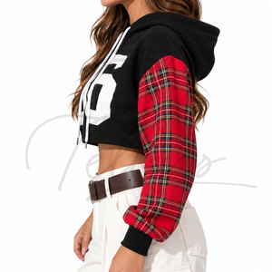 Sudadera sin Mangas de Alta Calidad con Logotipo Personalizado, Sudadera sin Mangas para Mujer, Top Corto, Sudadera con Manga Larga - Product Image 2