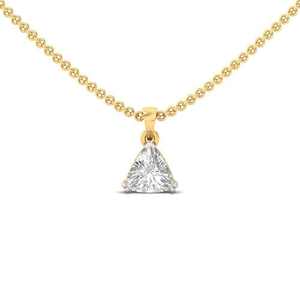 Pendentif en or plaqué avec diamant naturel taillé en triangle, couleur D, certifié IGI, bijoux tendance personnalisés pour homme et femme, cadeau de mariage - Product Image 3