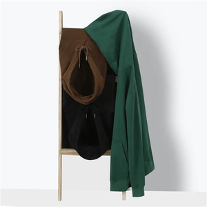 Men's Oversized Hooded Sweatshirt Solid Color Pocket Design Casual Autumn Wear 100% Cotton Fleece Knitted Regular Fit 2027 - Product Image 4