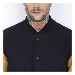 Chaqueta Letterman de Lujo Personalizada, Mangas de Cuero Vacuno Auténtico, Abrigo de Lana Melton Premium - Product Image 4