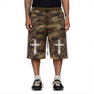 Shorts de sport décontractés pour hommes, design personnalisé OEM, couleur unie, style hip-hop, respirants, écologiques, séchage rapide, taille mi-haute, fermeture élastique - Product Image 3