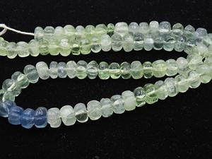 Perles de fluorite multicolores - Forme de rondelle sculptée à la main - Pierre précieuse percée - Certifiées par une tierce partie - Pour la fabrication de bijoux - Fil de 16 pouces - Naturelles - Product Image 4