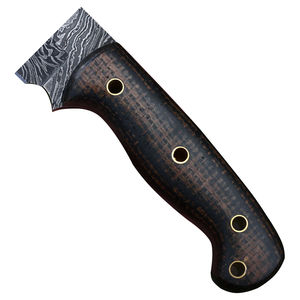 Couteau de chasse Bowie en acier Damas fait main sur mesure, avec étui en cuir, OEM, lame fixe, bord dentelé, tactique, pour le camping - Product Image 3