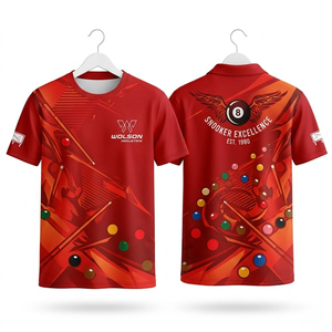 Premium <b>Half</b> Sleeve Cross Snooker <b>Shirt</b> Moisture Wicking Lightweight Sportswear for Daily Cue Sports Activities. - Product Image 1