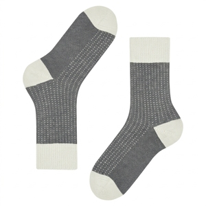 Wholesale <b>Men's</b> Crew <b>Socks</b> Gray <b>White</b> Striped Knitted Breathable Autumn Casual <b>Socks</b> - Product Image 3