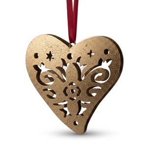 Premium Metal <b>Christmas</b> Hanging Ornament With Elegant Heart Design For Holiday Tree Decoration Home Office And <b>Gift</b> Giving - Product Image 3
